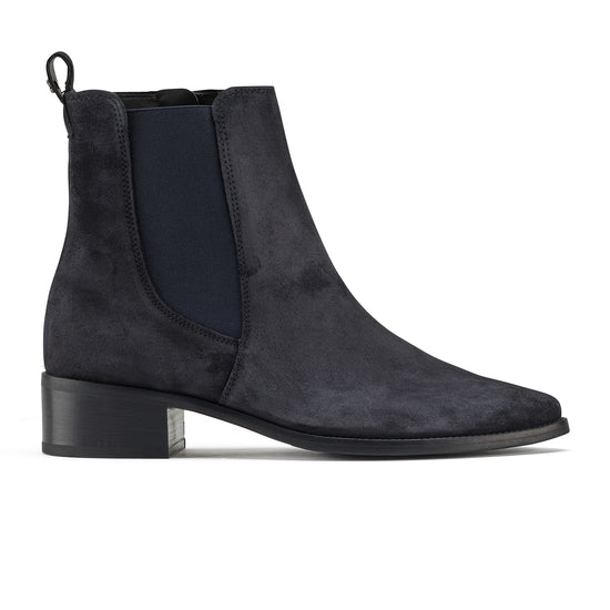 Womens Blue Suede Boot- Paul Green Shoes Celina Boot- Side View view 1