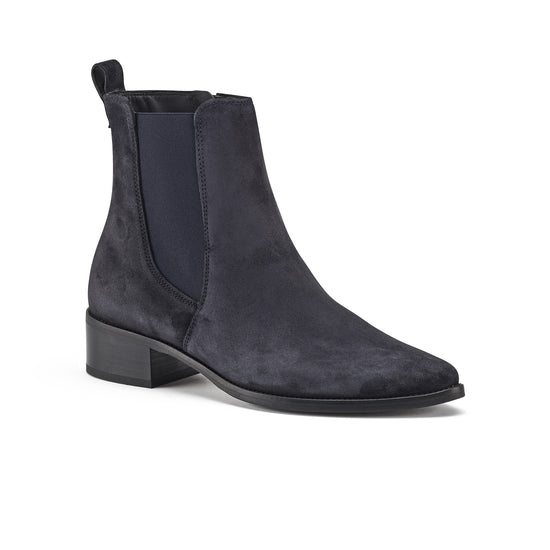 Womens Blue Suede Boot- Paul Green Shoes Celina Boot- 3/4 View view 3