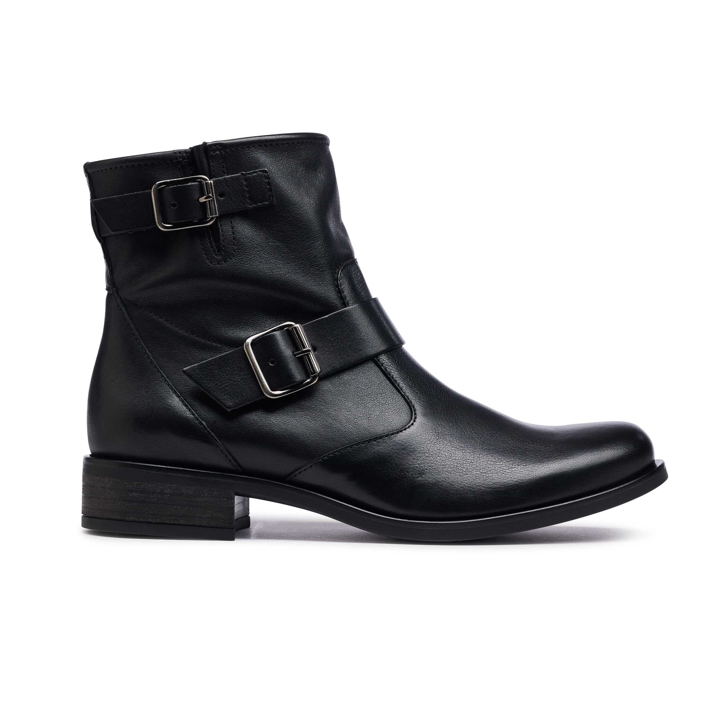 Wyatt Boot in Black Washed Leather Rocker-Chic – Paulgreenshoes.com