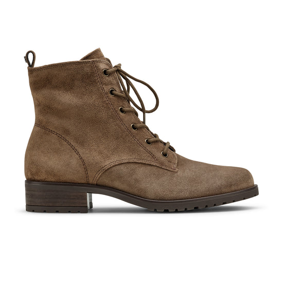 Womens Earth Suede Boot- Paul Green Franklin Boot- Side Profile View view 1