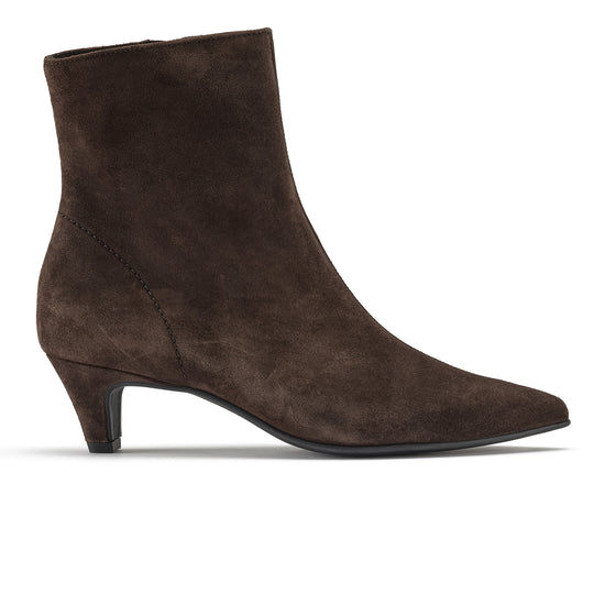 Womens Mocha Suede Boot- Paul Green Shoes Florence Boot- Side View view 1