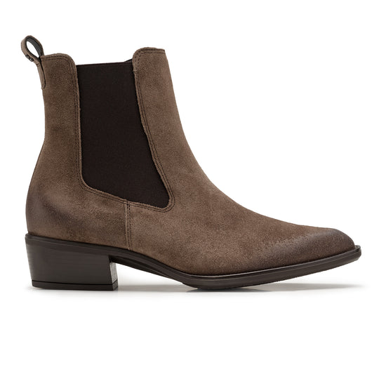 Womens Earth Soft Suede Bottie- Paul Green Shoes Enya Bottie- Side View view 1