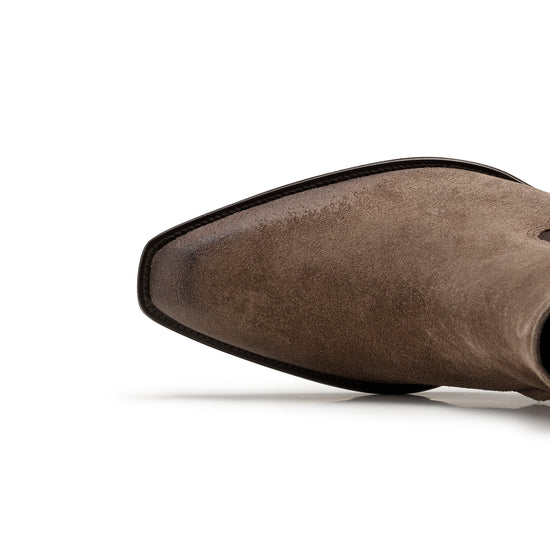 Womens Earth Soft Suede Bottie- Paul Green Shoes Enya Bottie- Closeup Toebox View view 2