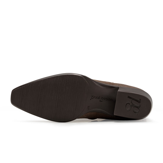 Womens Earth Soft Suede Bottie- Paul Green Shoes Enya Bottie- Bottom Sole View view 4