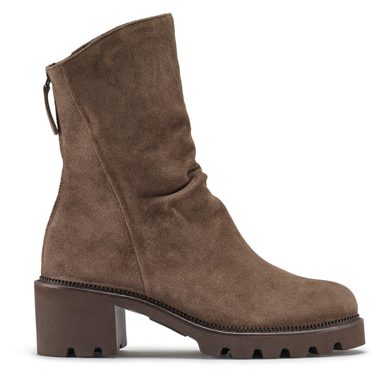 Womens Earth Suede Boot- Paul Green Shoes Fabian Boot- Side View view 1