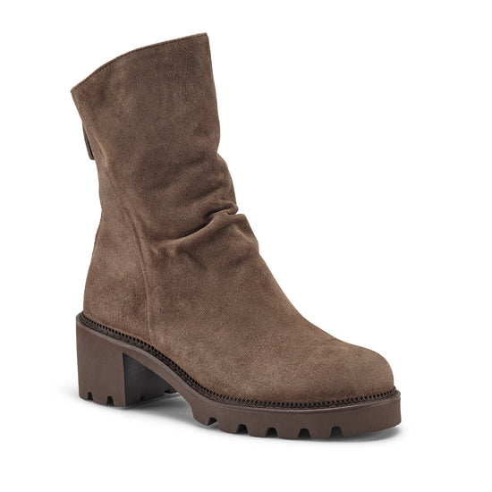Womens Earth Suede Boot- Paul Green Shoes Fabian Boot- 3/4 View view 3